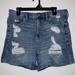 Ripped Jean Shorts